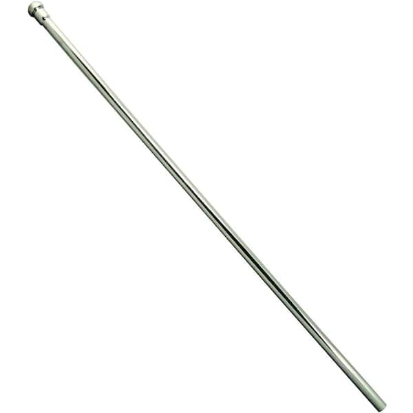 Westbrass 3/8 in. O.D. x 1.7 ft. Brass Bullnose Riser for Faucet Supply, Polished Nickel