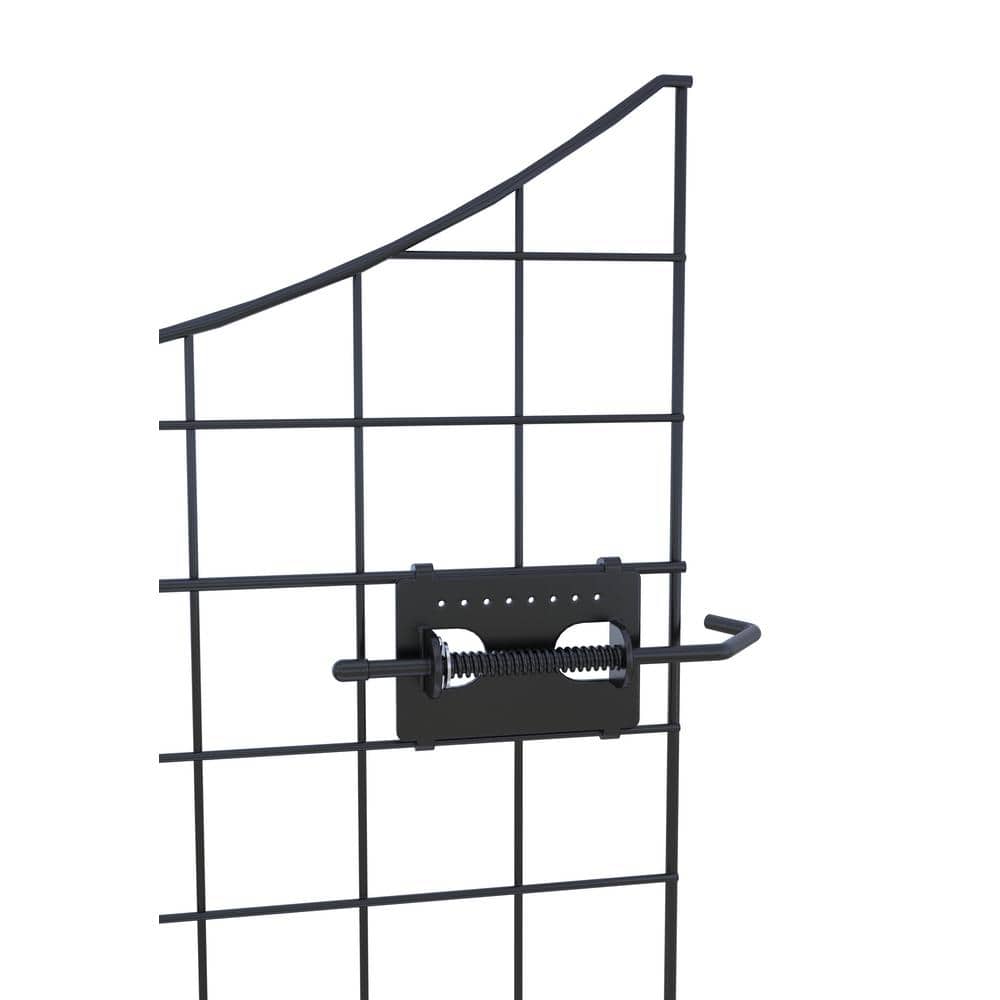 25in H Black Metal No Dig Garden Fence Panels with Gate