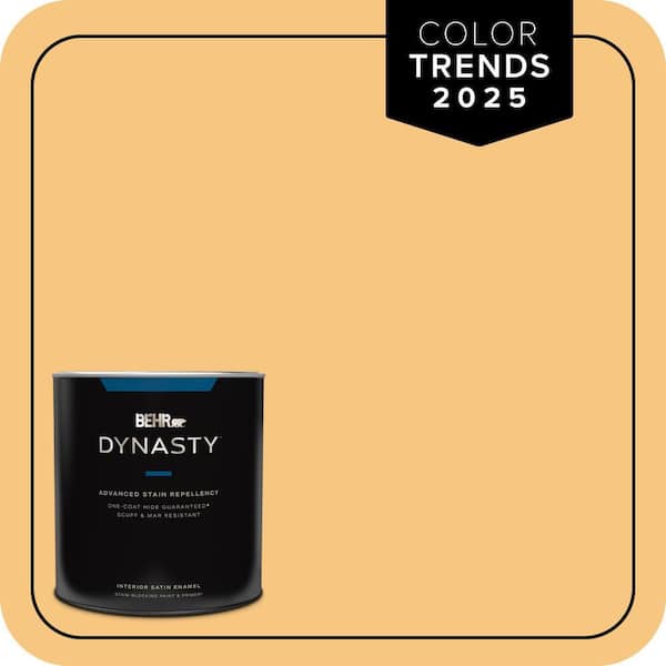 BEHR DYNASTY 1 qt. #PPU6-07 Jackfruit Satin Enamel Interior Stain-Blocking Paint and Primer