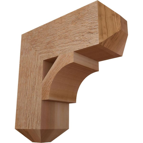 Ekena Millwork 6 in. x 18 in. x 18 in. Western Red Cedar Westlake Craftsman Rough Sawn Bracket