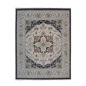 Beige 2 ft. 6 ft. x 10 ft. Hand Knotted Wool Traditional Heriz Design Weave Rug Area Rug