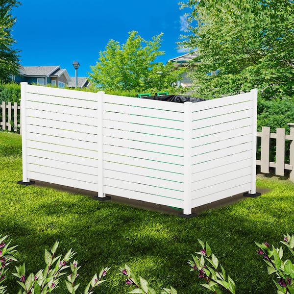 KOZYARD Outdoor Privacy Screens: 4.17 ft. W x 4.0 ft. H Vinyl Fence Panels for AC & Trash Storage