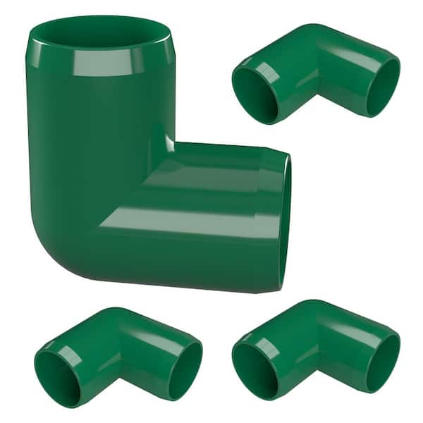 Formufit 1 in. Furniture Grade PVC 90-Degree Elbow in Green (4-Pack)