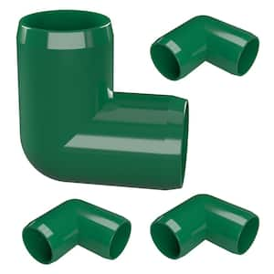 1 in. Furniture Grade PVC 90-Degree Elbow in Green (4-Pack)