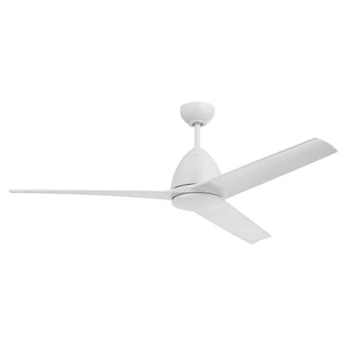 Nitro 54 in. LED Indoor/Outdoor White Dual Mount Finish Ceiling Fan w/Light Kit & Remote/Wall Controls Included Lighting