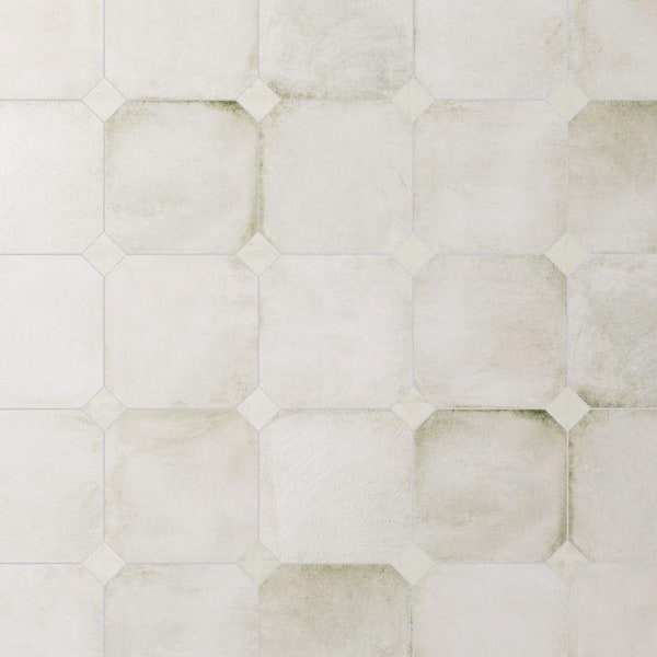 Laverton Octagon Nieve with Taco Nieve 8 in. x 8 in. Porcelain Floor and Wall Tile (22.5 sq. ft. /Case)