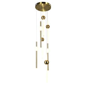 Baton LED Pendant With Brass Finish