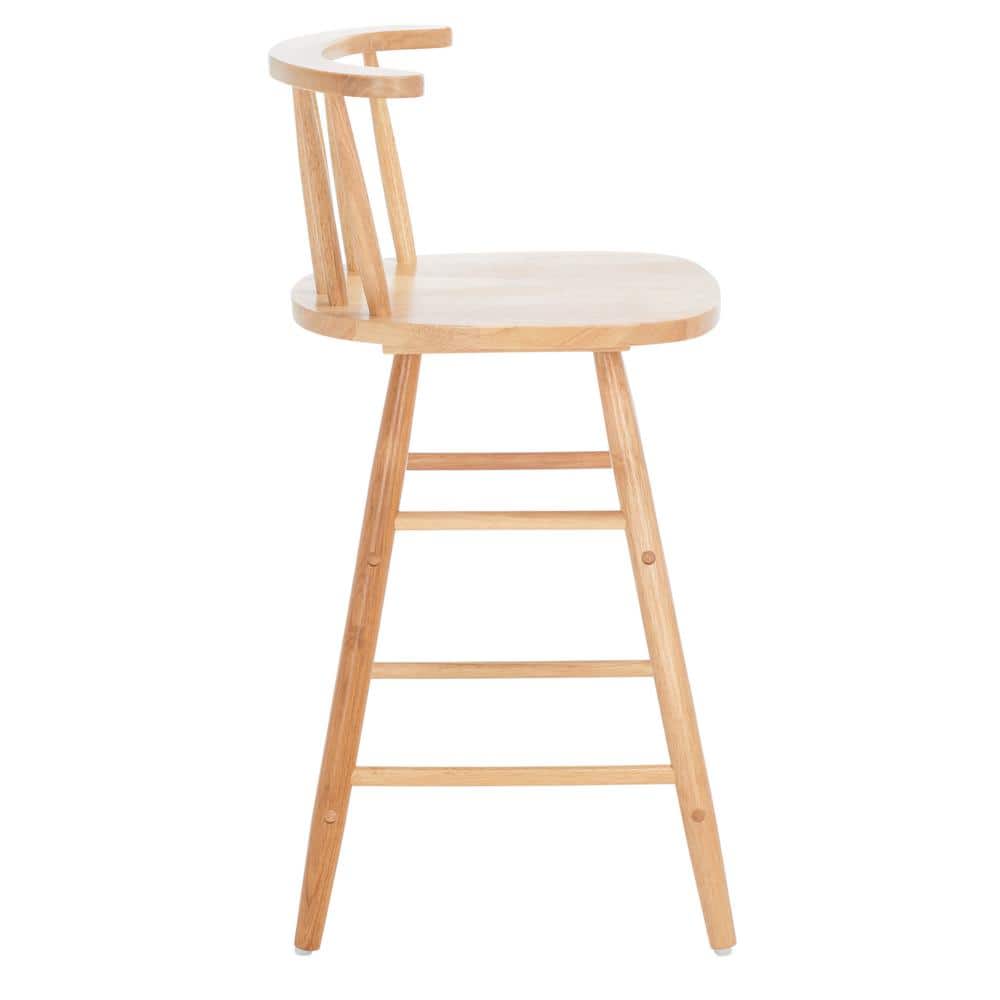 Natural Wood Windsor Spindle Back Counter Stool