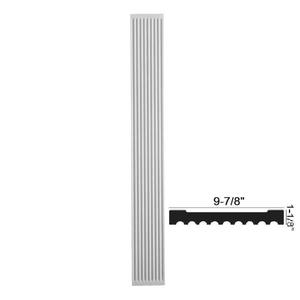American Pro Decor 1-1/8 in. x 9-7/8 in. x 78-3/4 in. Fluted Polyurethane Pilaster Moulding Pro Pack (2-Pieces x 78.75 in.)