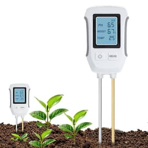 3 in 1 Soil pH Meter Moisture Meter Dual Probe Digital Temperature for Lawn Gardening Indoor & Outdoor Plants Sprayer