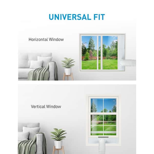 Anyair Portable Air Conditioner Window, Portable Air Conditioner Sliding Door Vent Kit Home Depot