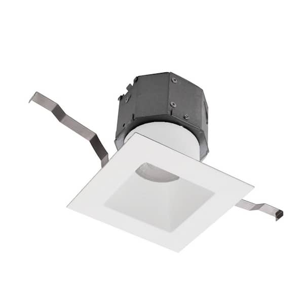 WAC LIMITED Pop-In 4 in. Square Downlight Tunable CCT Remodel Canless White Integrated LED Recessed Light Kit