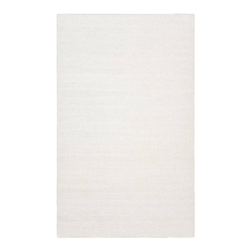 Handwoven Serenity Ivory Wool 8' x 10' Flatweave Area Rug