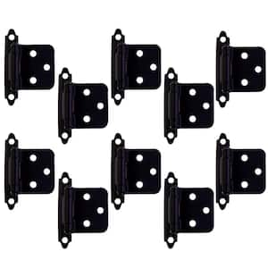 Full Overlay Hinges for Kitchen Cabinets 10-Pack Matte Black