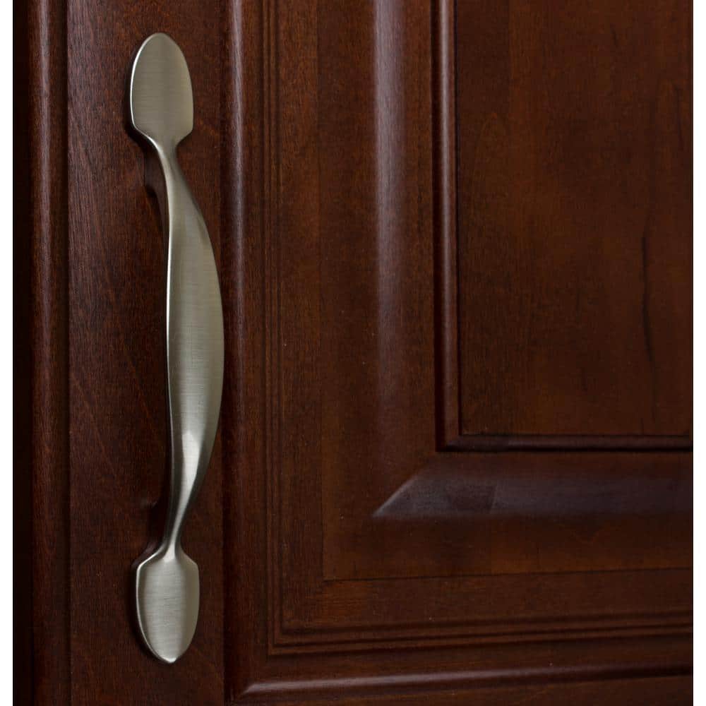 Brushed Nickel 9" Arch Cabinet Pull with Mounting Hardware