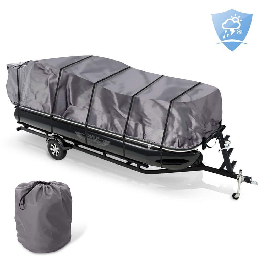PyleSports PCVHP440 Armor Shield Pontoon Boat Cover 17'-20'L Beam Width to 96''