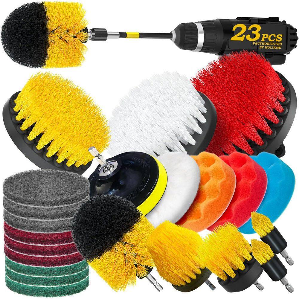 23 Piece Drill Brush Attachments Set Scrub Pads Sponge Buffing Pads Power Scrubber Brush Polishing Kit price history on PriceWatchPro