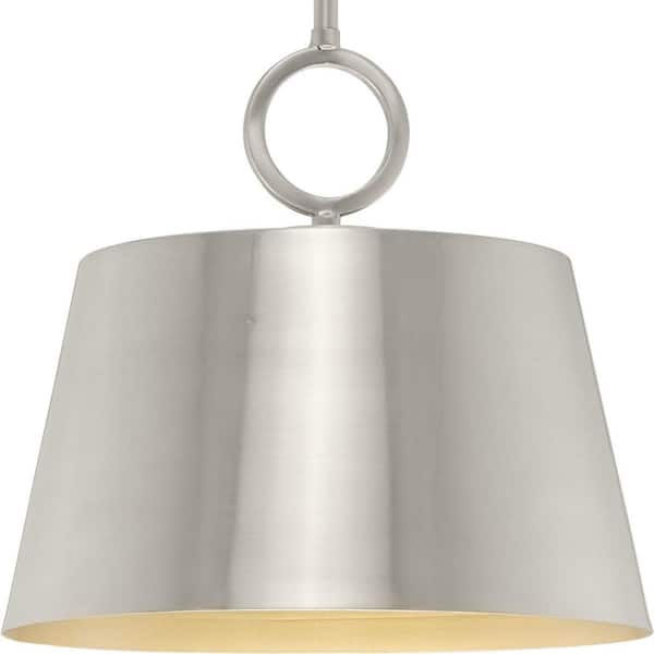 Progress Lighting Parkhurst Collection 12.37 in. 1-Light Brushed Nickel New Traditional Pendant for Kitchen