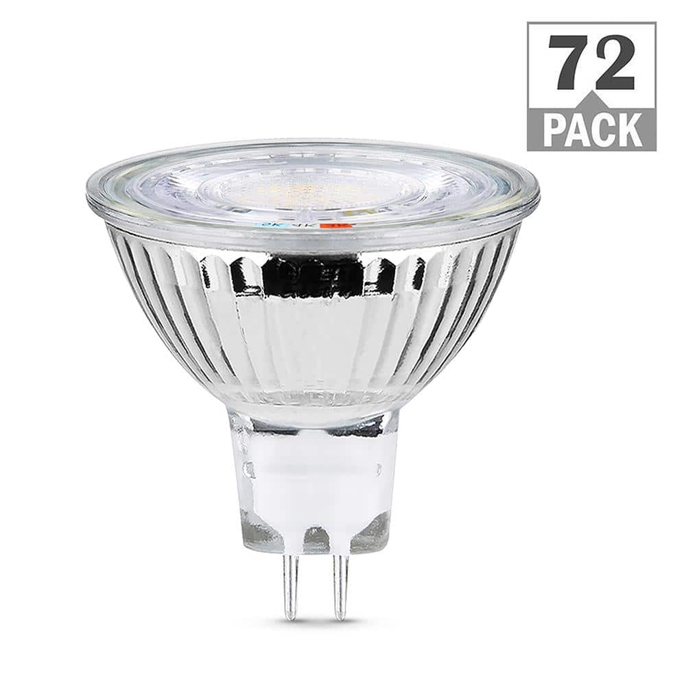 50-Watt Equivalent MR16 GU5.3 Bi-Pin Dim 12V Track Light LED Flood Light Bulb 3000K/4000K/5000K Selectable White 72-Pack price history on PriceWatchPro