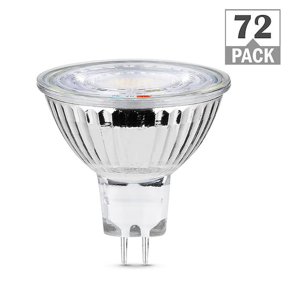 50-Watt Equivalent MR16 GU5.3 Bi-Pin Dim 12V Track Light LED Flood Light Bulb 3000K/4000K/5000K Selectable White 72-Pack