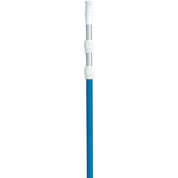 Swimline 5 ft. to 15 ft. 3-Piece Blue Anodized Finish Telescopic Pole with Dual External Locking Cams