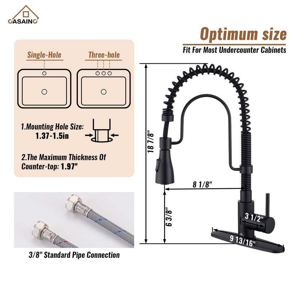 32'' Stainless Steel Undermount Kitchen Sink with Matte Black Faucet