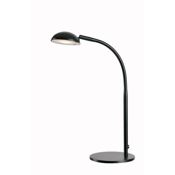 Kenroy Home Basis 26 in. Black Indoor LED Desk Lamp