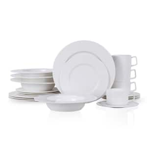 Sylvie 20-Piece White Bone China Dinnerware Set (Service for 4)