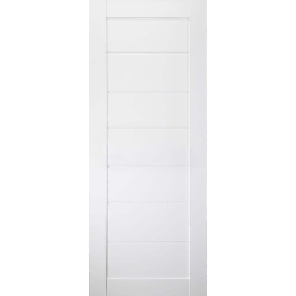 Alda 28 in. x 80 in. No Bore Bianco Noble Wood Composite Interior Door Slab price history on PriceWatchPro