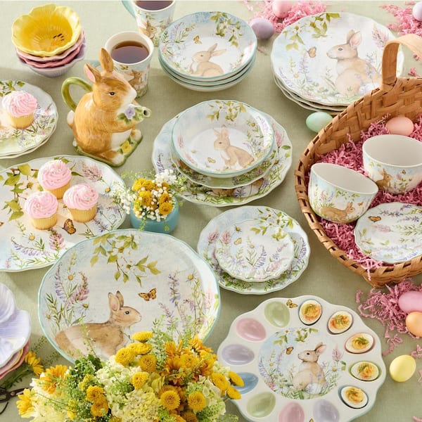 Certified International Easter Meadow 1-Cup Earthenware Bunny