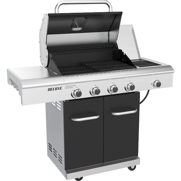 Nexgrill Deluxe 4-Burner Dual Fuel Gas Grill with Gourmet Plus