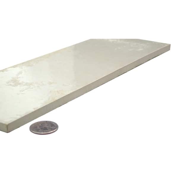 Inhale Blanco 4 in. x 12 in. Glossy Porcelain Floor and Wall Tile (12.27 Sq. Ft./ Case)