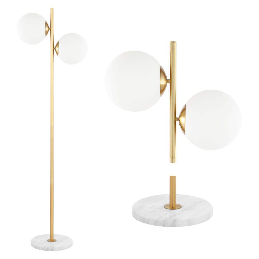 Oscar 60.5" Gold Modern Candlestick LED Floor Lamp