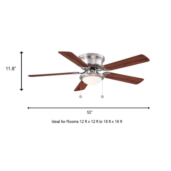 Hugger 52 in. Brushed Nickel Ceiling Fan Replacement Light Kit Hugger 52 in. Brushed Nickel Ceiling Fan Replacement Light Kit