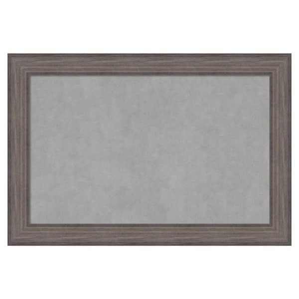 Amanti Art Country Barnwood 37 in. x 25 in. Framed Magnetic Board
