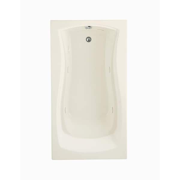 KOHLER Mariposa 5.5 ft. Acrylic Hourglass Rectangular Drop-in Whirlpool Bathtub in White