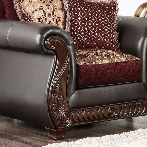William S Home Furnishing Franklin Dark, Brown Chairs For Living Room