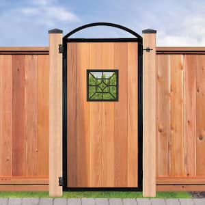 EZ Install 6 Standard Fence Board Arched Pro Gate Frame with One 15 in. x 15 in. Square Diamond Insert