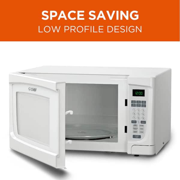 Commercial CHEF 0.7 cu. ft. Countertop Microwave White CHM770W - The Home  Depot