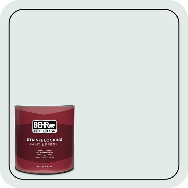 BEHR ULTRA 1 qt. #W-D-520 Clear View Extra Durable Flat Interior Paint & Primer