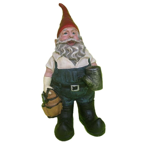 Toad Hollow 21 in. Gardener Gnome Holding Watering Can Collectible Statue