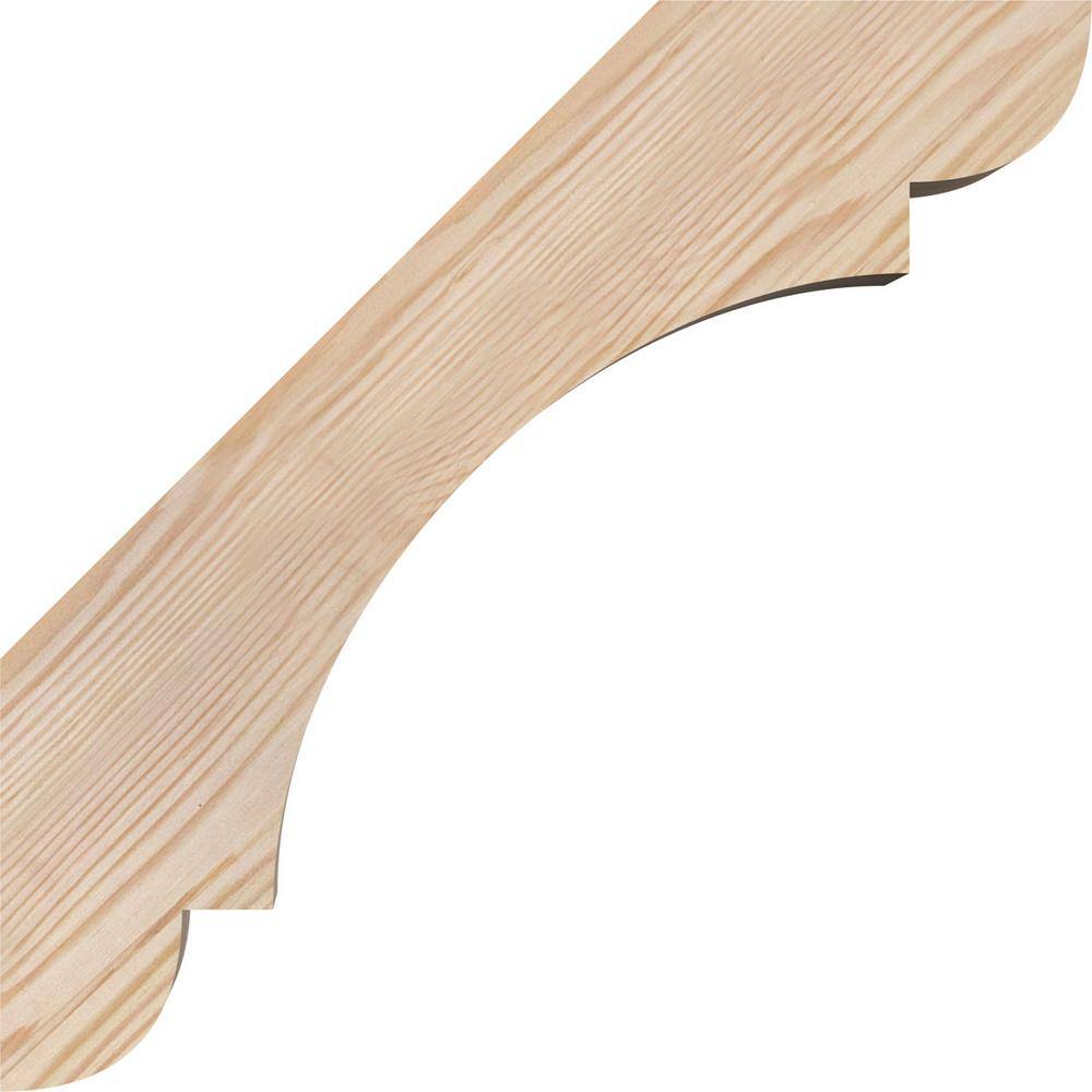 14" Smooth Douglas Fir Wood Corbel Brace