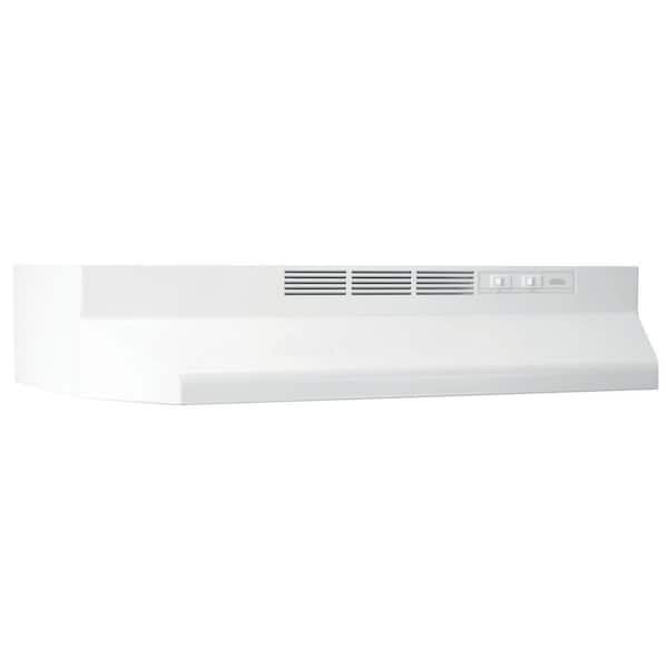 Broan-NuTone F40000 Series 36 in. Convertible Under Cabinet Range Hood with Light, 230 Max Blower CFM, White-on White