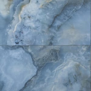 Jume Onyx Blue 23.62 in. x 47.24 in. Polished Porcelain Floor and Wall Tile (15.49 sq. ft./Case)