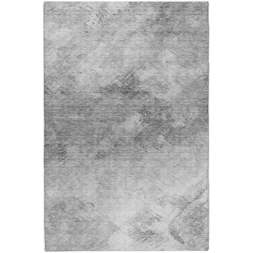 Dream Shag Premium Machine Washable Abstract ADS590 Silver 9 ft. x 12 ft. Area Rug price history on PriceWatchPro