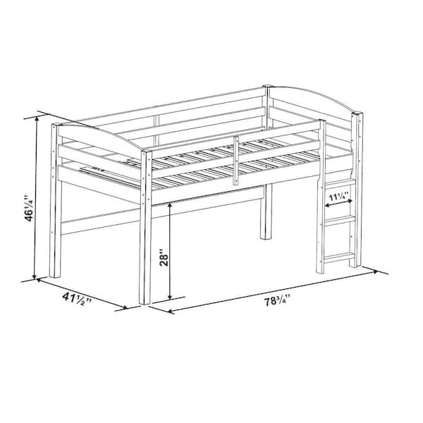 Walker Edison Furniture Company, Elevated Twin Bed