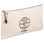 Zipper Bag, Canvas Tool Pouch 12.5 x 7 x 4.25-Inch