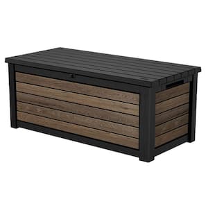 Signature 165 Gal. Weather Resistant Plastic Resin Deck Box in Walnut Brown
