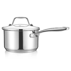 1 Piece Stainless Steel Non-Stick Induction Sauce Pots Set with Cast Iron Lids