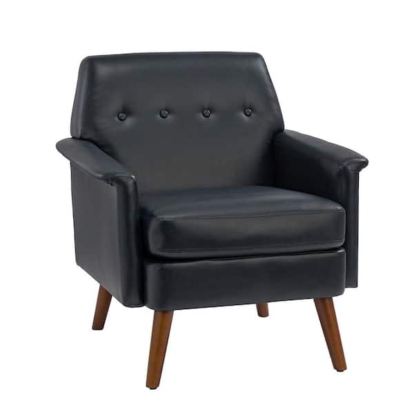 JAYDEN CREATION Mutina Navy armchair with Solid wood Legs